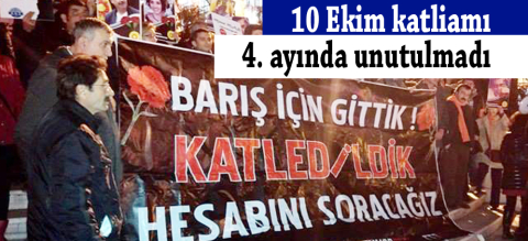 10 Ekim katliamı 4. ayında unutulmadı