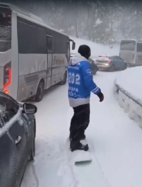 Uludağ yolu kapandı