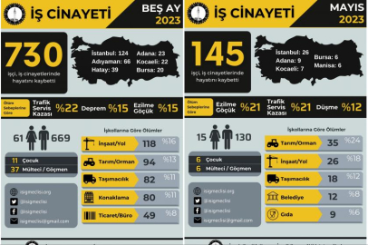 Bu yılın ilk beş ayında Bursa'da 20 işçi iş cinayetlerinde hayatını kaybetti