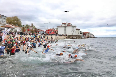 Mudanya Triatlonu'na rekor katılım